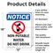 Signmission Non-Potable Water, 12 in W x Rectangle, Aluminum OS-2PACK-NS-A-1218-V-15106 - alternate 5